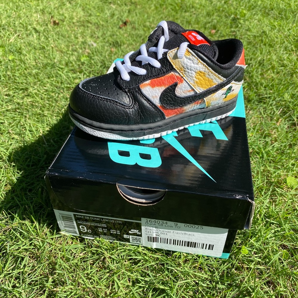 New Nike SB Dunk Low Raygun Tie Dye (Toddler 9c)